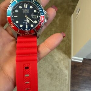 Invicta Men's Red and Blue Dive Watch